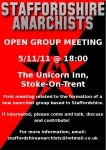 Staffordshire Anarchists Meetup Poster