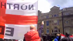 EDL supporter gives Nazi salute at NF / EDL protest in Newcastle