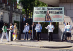 Outside the Israeli Embassy - 'Free All Palestinian Political Prisoners'
