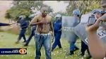 Moments before his death, Andries Tatane being attacked by police