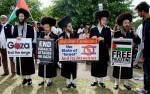 Orthodox Jews in support of Palestine.