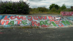 Anti fascist graffiti in Newcastle Upon Tyne in response