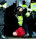 EDL Bonehead Hits The Pavement Yesterday in Rotherham