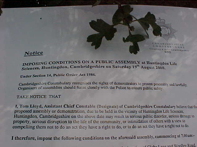 Public Disorder? (Huntingdon Life Sciences)