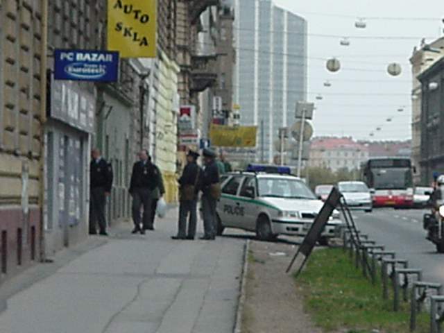 Prague Police outside IMC Prague