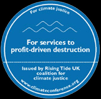 Climate Action on 13/11 in City of London - the plaque