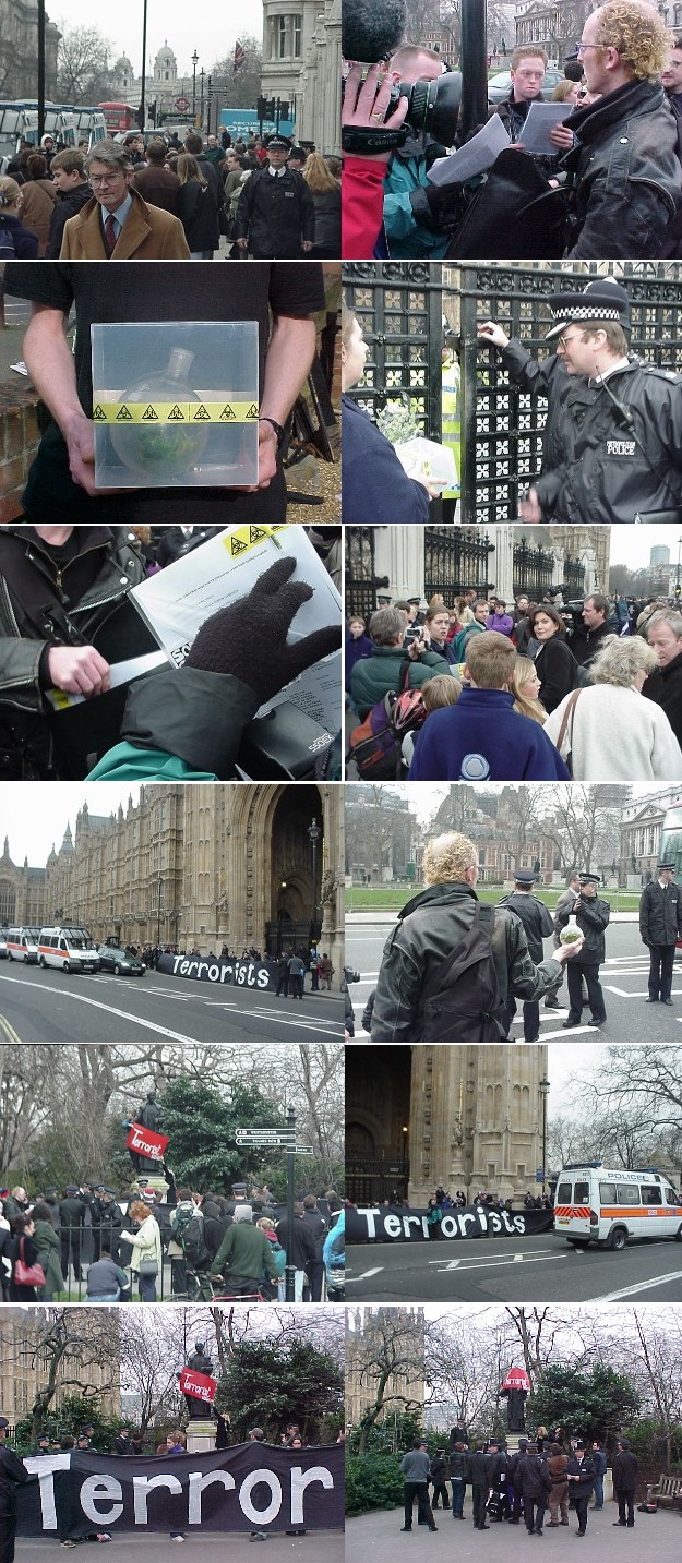 Photo montage from Terror Act action (parliament)