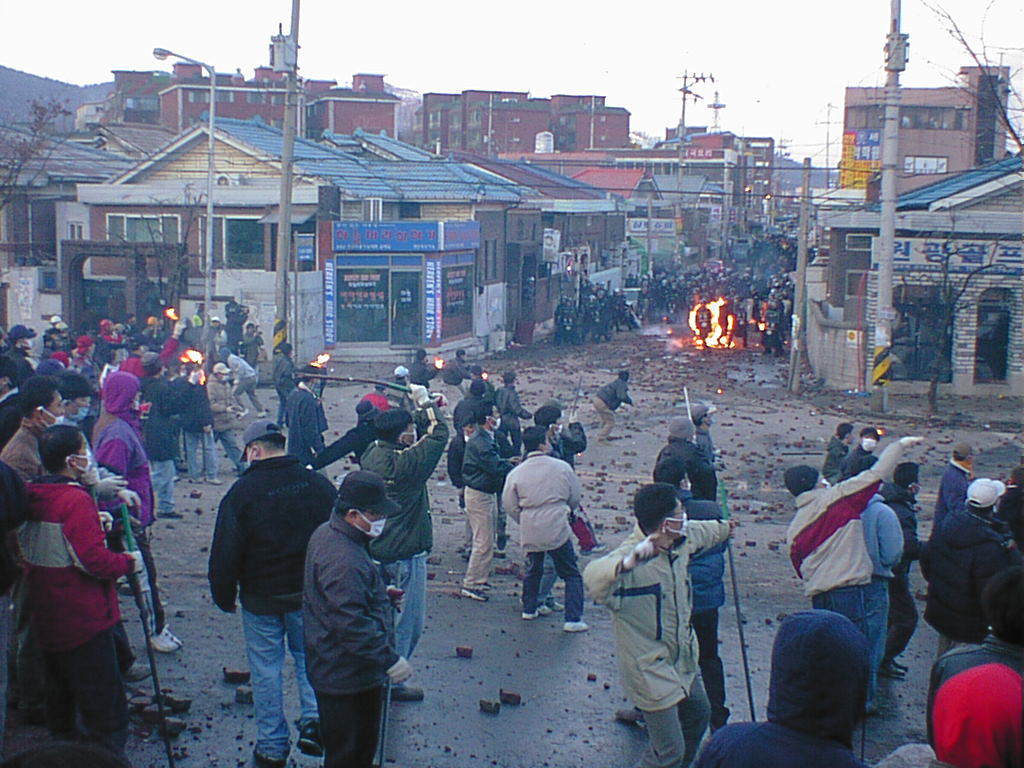 Riot in the street - that'll be the Daewoo Workers