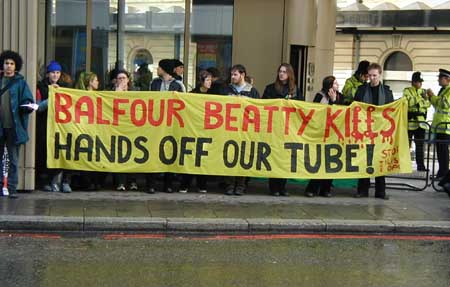 Balfour targetted forTube Strike