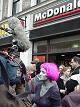 Photo: Vegeburgers given away outside Kings Cross McDonalds' franchise (9AM)