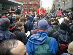 Crowds entered into Holles street