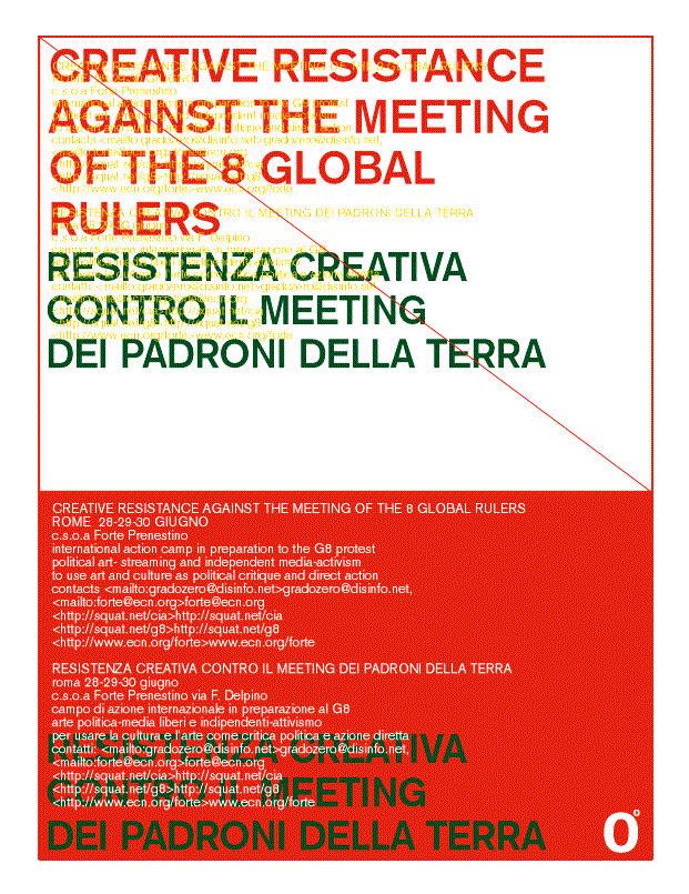 CREATIVE RESISTANCE AGAINST G8