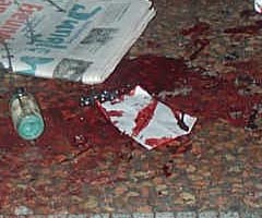 Photo of police violence at school opposite indymedia