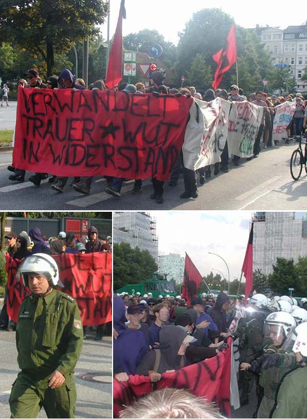 Genoa solidarity demo in Hamburg, Germany