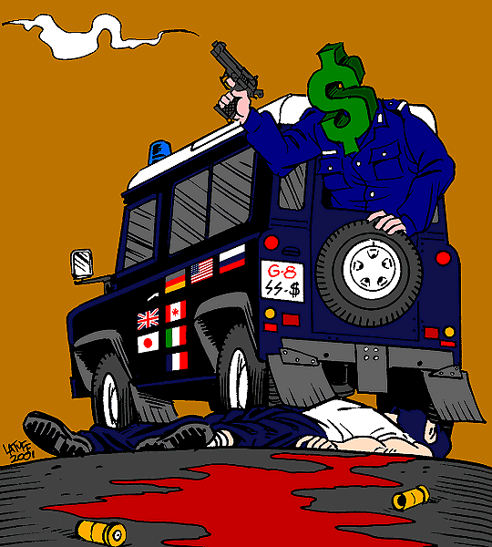 New illustration about Carlo Giuliani's murder (free distribution)