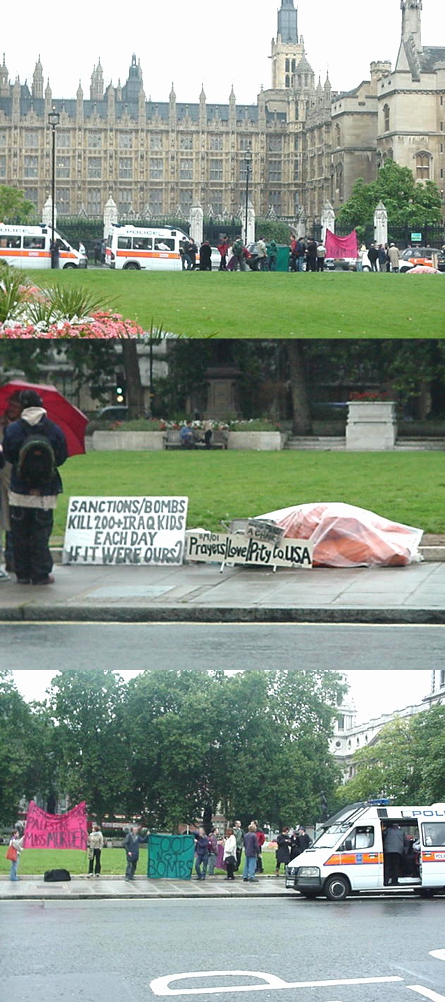 No War / Peace Vigil : Parliament London : Pic