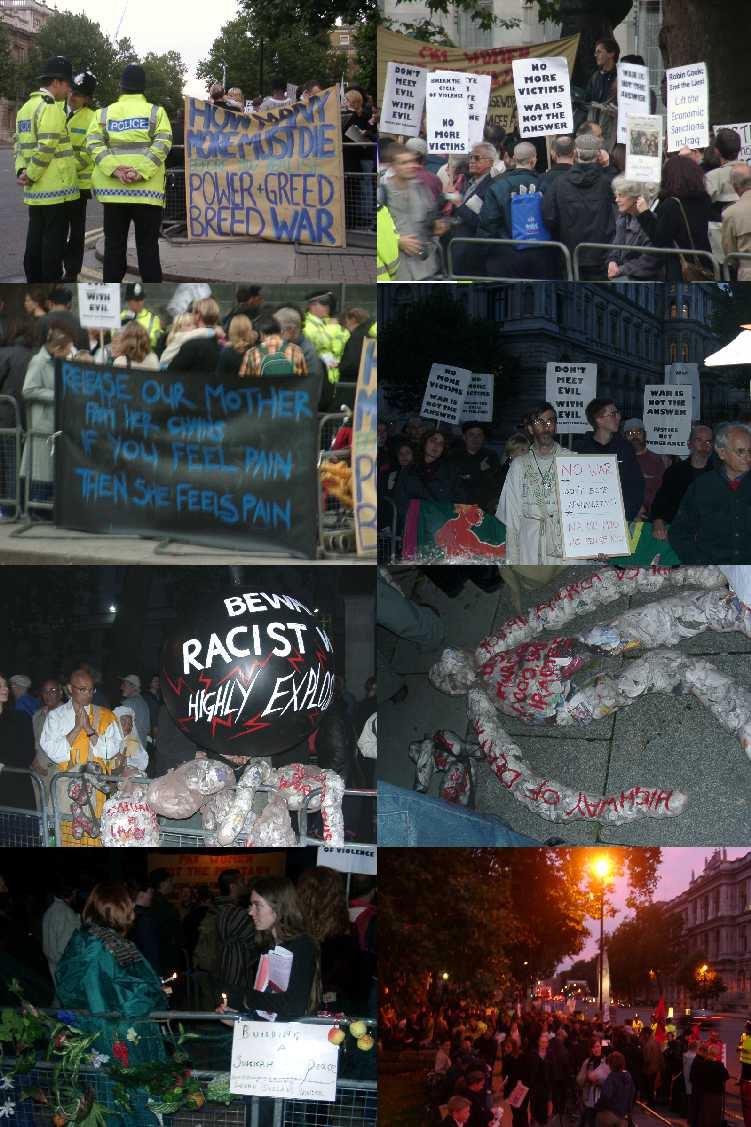 Tuesday Vigil opposite Downing St - 2nd Oct