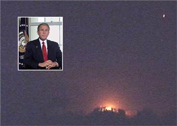 Bombs hit Afghanistan - picture