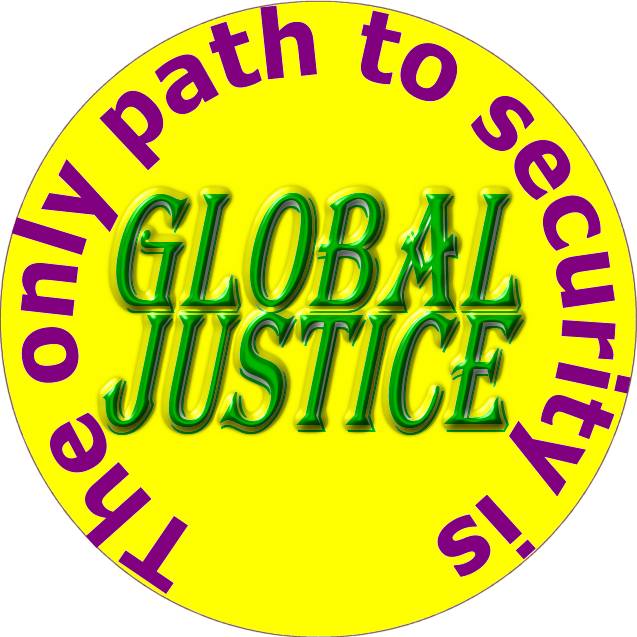 Pro-global justice badge designs