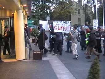 Protesters storm International PPP conferance DUBLIN