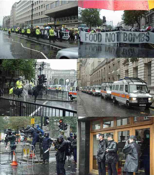 Pics: NVDA Antiwar Sit Down - London 21.10.01