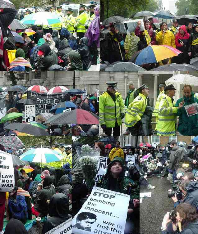 Pics: NVDA Antiwar Sit Down - London 21.10.01