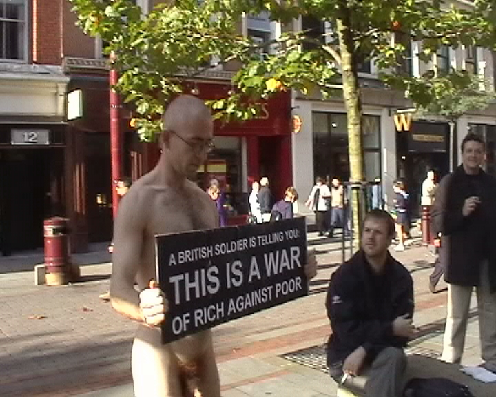 Photos of James Thorne's Naked Protest