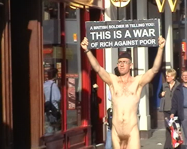 Photos of James Thorne's Naked Protest