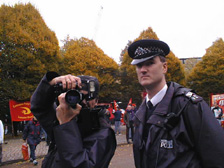 police 'intelligence' on London anti-war demo