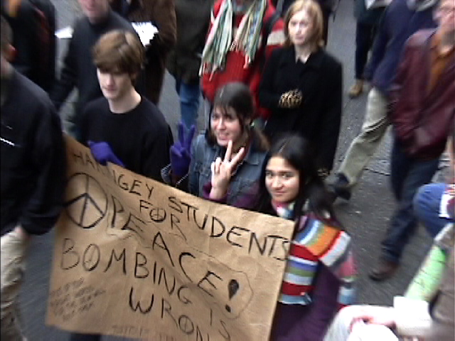 Photos from Anti-war demo in London, Nov 18, 01