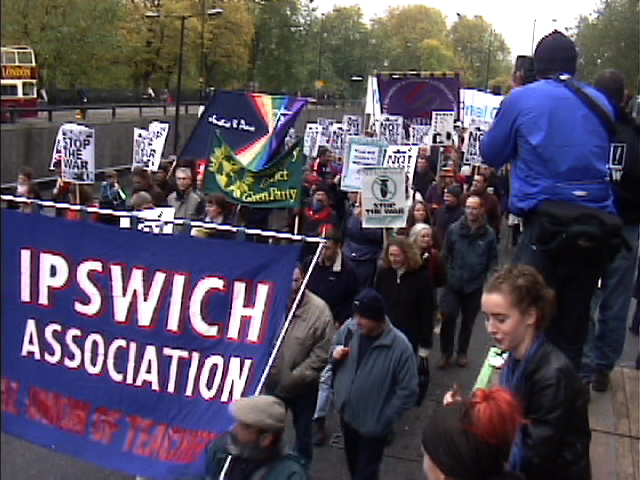 Photos from Anti-war demo in London, Nov 18, 01
