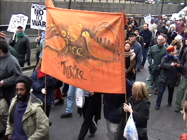 Photos from Anti-war demo in London, Nov 18, 01