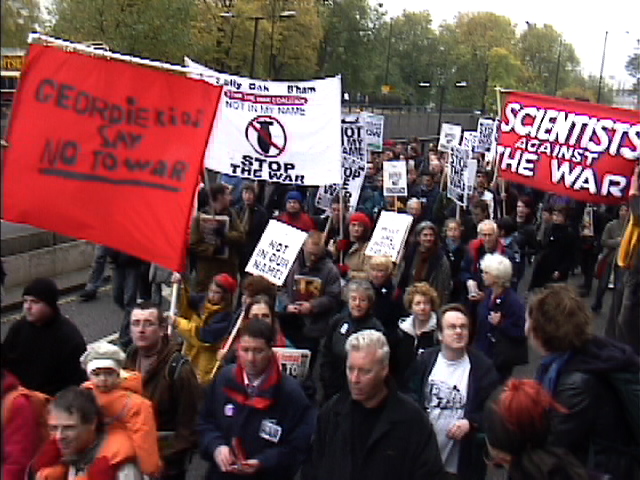 Photos from Anti-war demo in London, Nov 18, 01