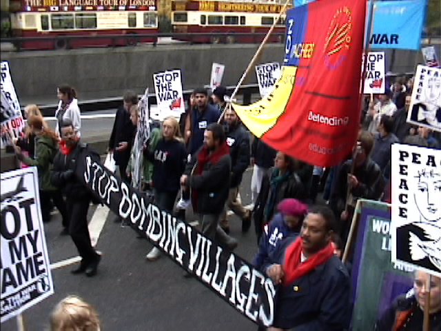 Photos from Anti-war demo in London, Nov 18, 01