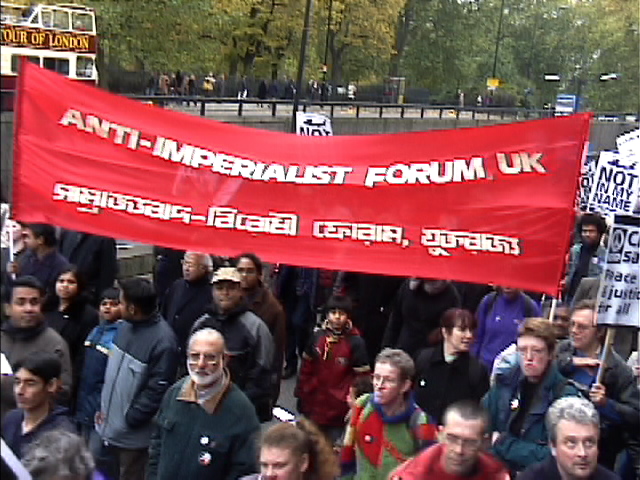 Photos from Anti-war demo in London, Nov 18, 01