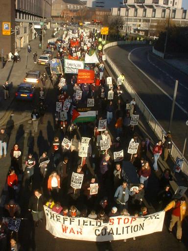 Sheffield anti-war demonstration 8th December 2001