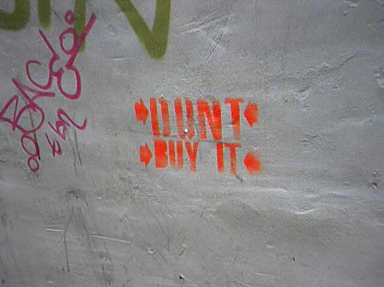 Don't Buy It - stencil work