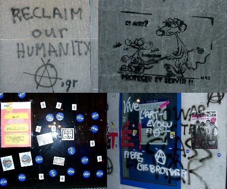 Graffiti and stickers from brussels