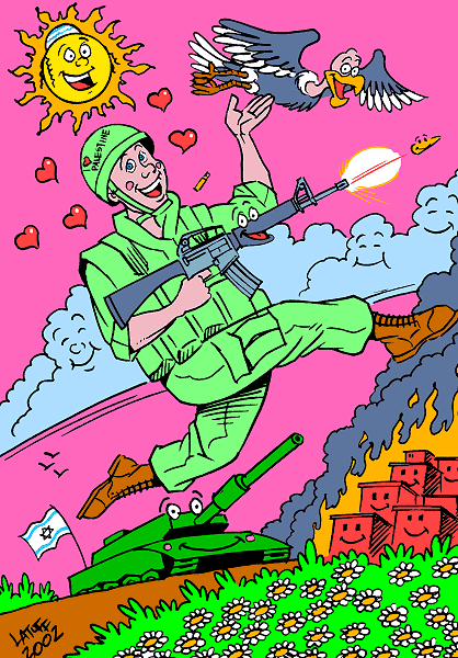 PRO-semitic cartoon (by Brazilian cartoonist Latuff)