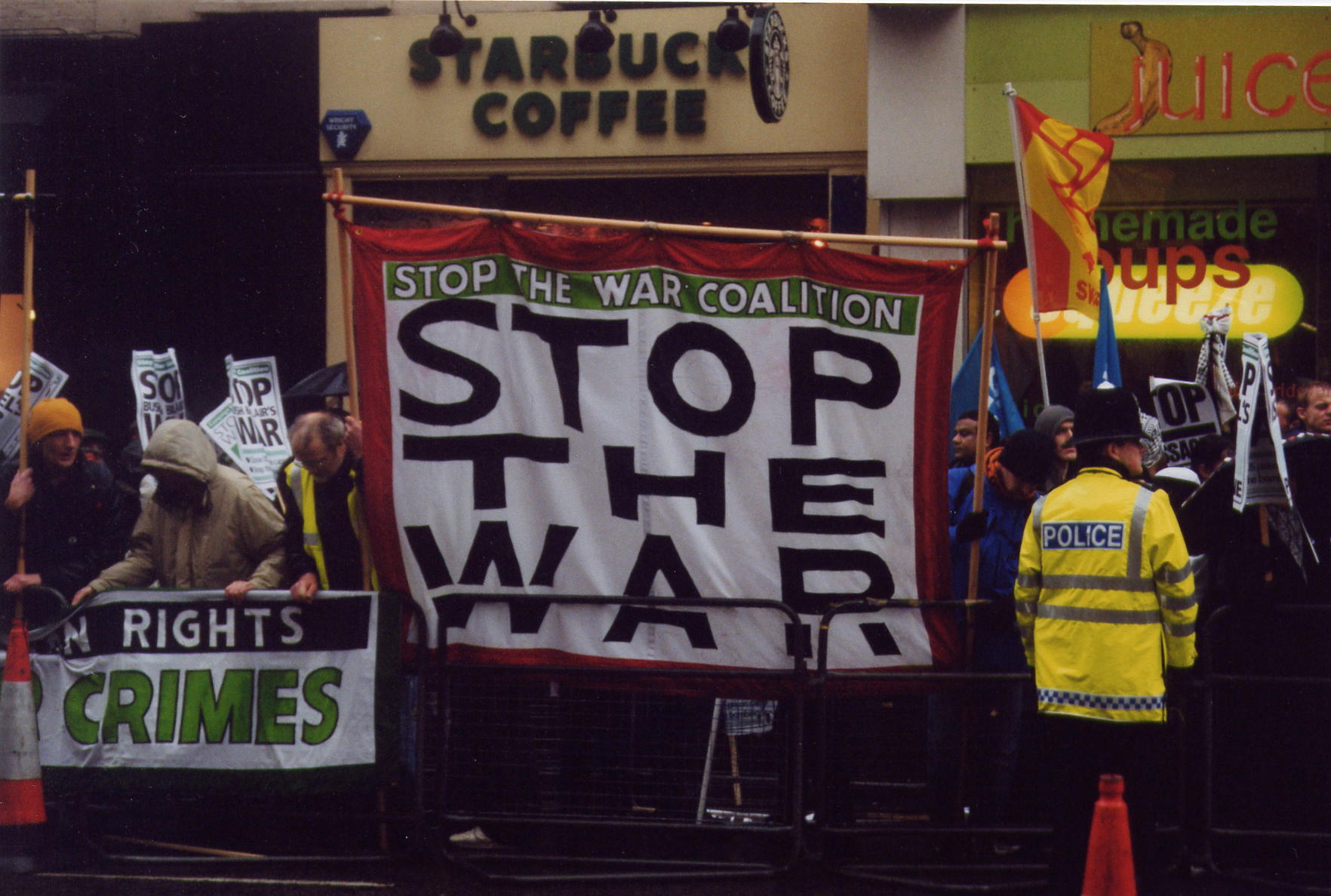 Pictures of lobby of Israeli Embassy, London 26th Jan.
