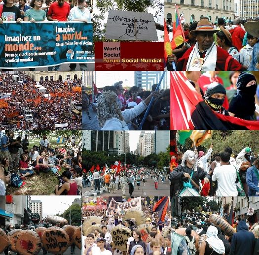 Photo montages from World Social Forum, Brazil