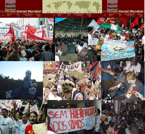 Photo montages from World Social Forum, Brazil