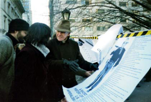 art on the streets during the WEF protest