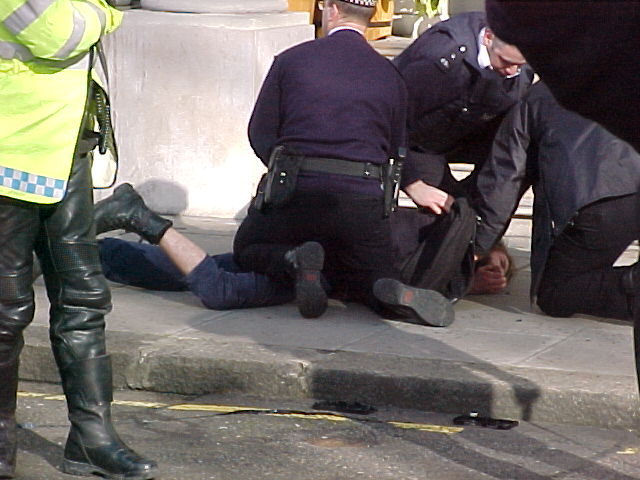 Some photos of the Solidarity action with Indymedia Italy in London.