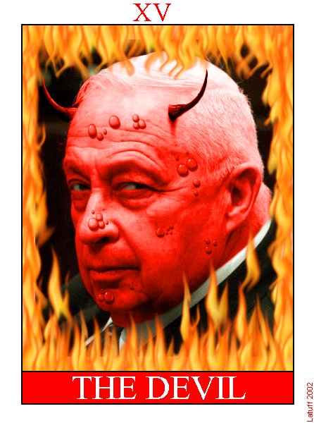Tarot card: The Devil (photomontage by Latuff)