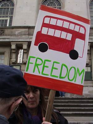 Hackney Freedom Pass Demo Pictures