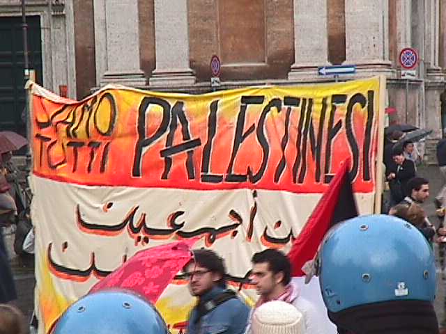 foto corteo per la Palestina 9/3/2002 (roma-italy)