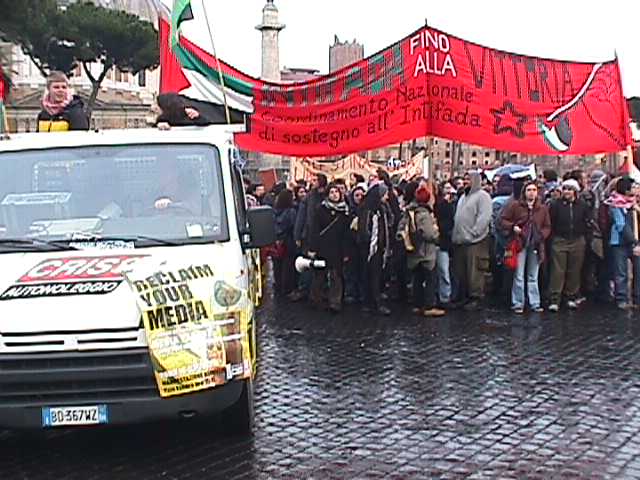 foto corteo per la Palestina 9/3/2002 (roma-italy)