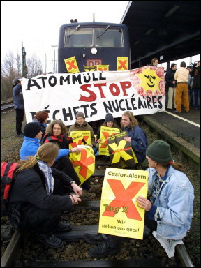 Castor-Transport (high active nuklear waste) from Germany