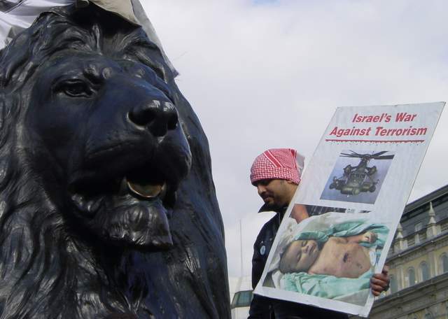 Free Palestine demo in central London